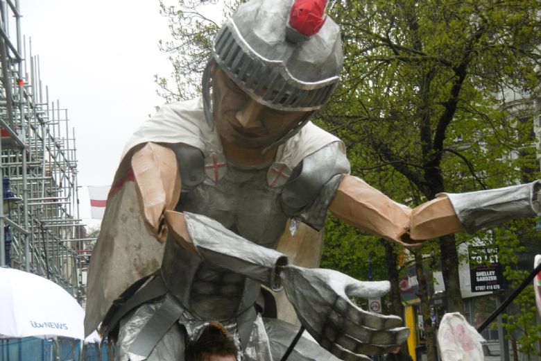 st george's mascot at st george's day parade